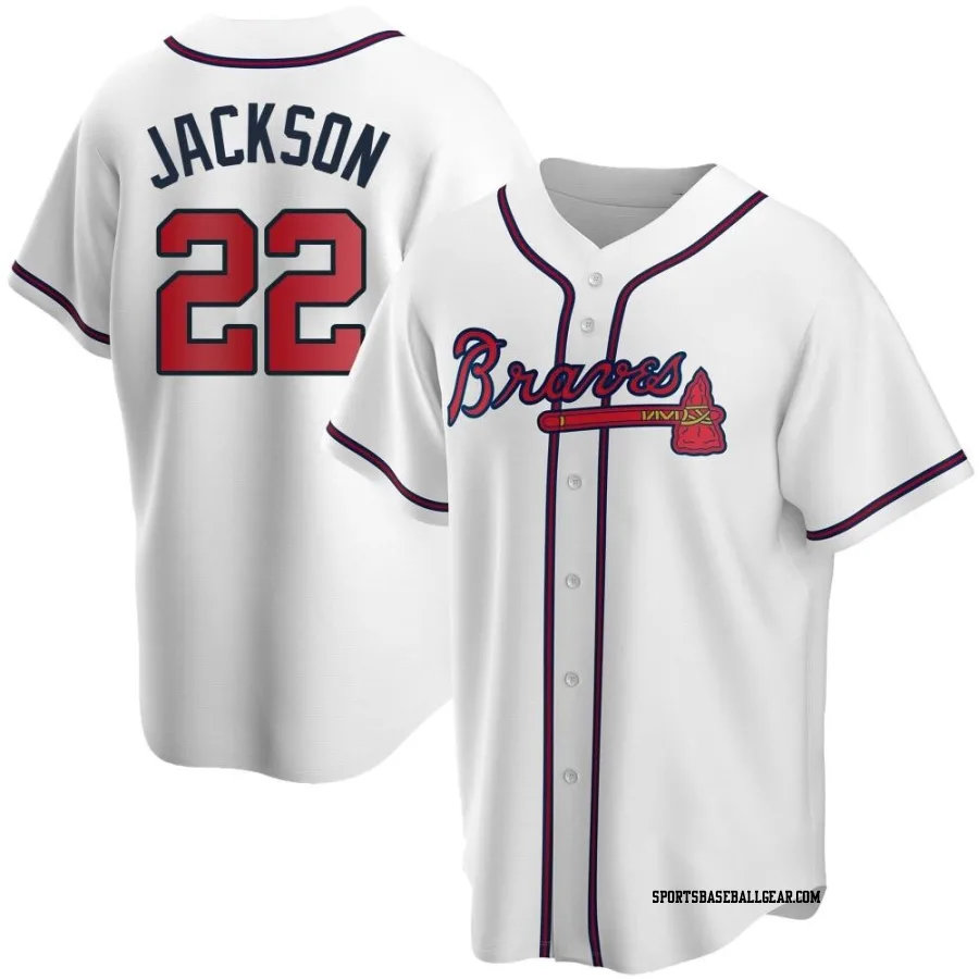 Luke Jackson Youth Atlanta Braves White Replica Home Jersey