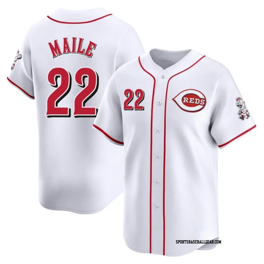 Luke Maile Men's Cincinnati Reds White Limited Home Jersey