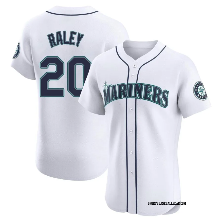 Luke Raley Men's Seattle Mariners White Elite Home Jersey