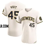 Luke Voit Men's Milwaukee Brewers Cream Elite Home Jersey