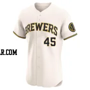 Luke Voit Men's Milwaukee Brewers Cream Elite Home Jersey