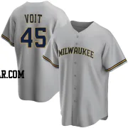 Luke Voit Men's Milwaukee Brewers Gray Replica Road Jersey