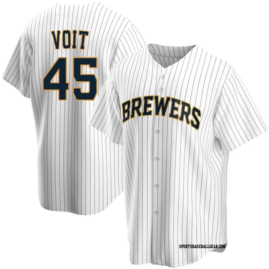 Luke Voit Youth Milwaukee Brewers White Replica Home Jersey