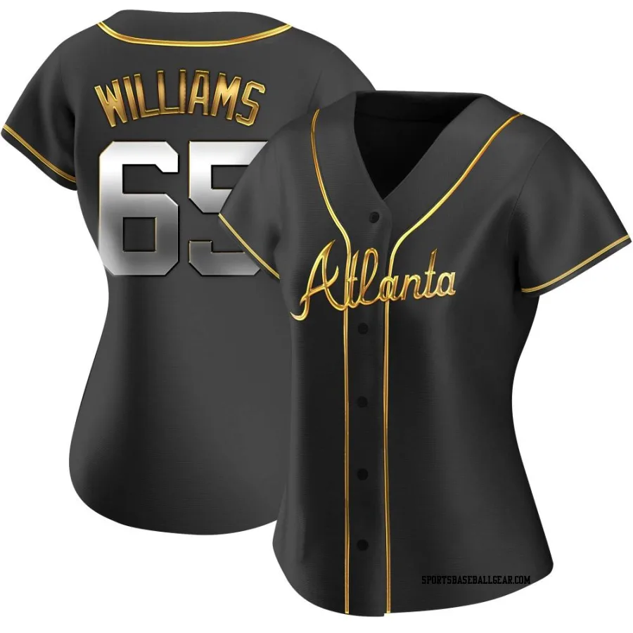 Luke Williams Women's Atlanta Braves Black Golden Replica Alternate Jersey