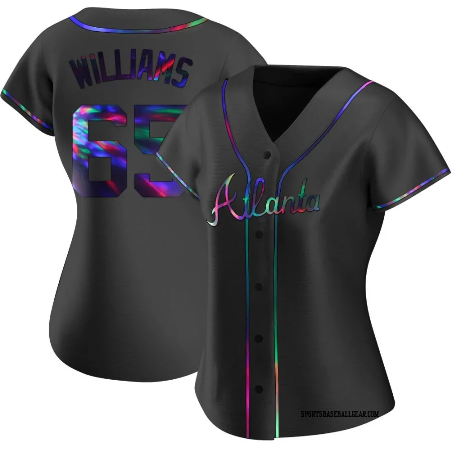 Luke Williams Women's Atlanta Braves Black Holographic Replica Alternate Jersey