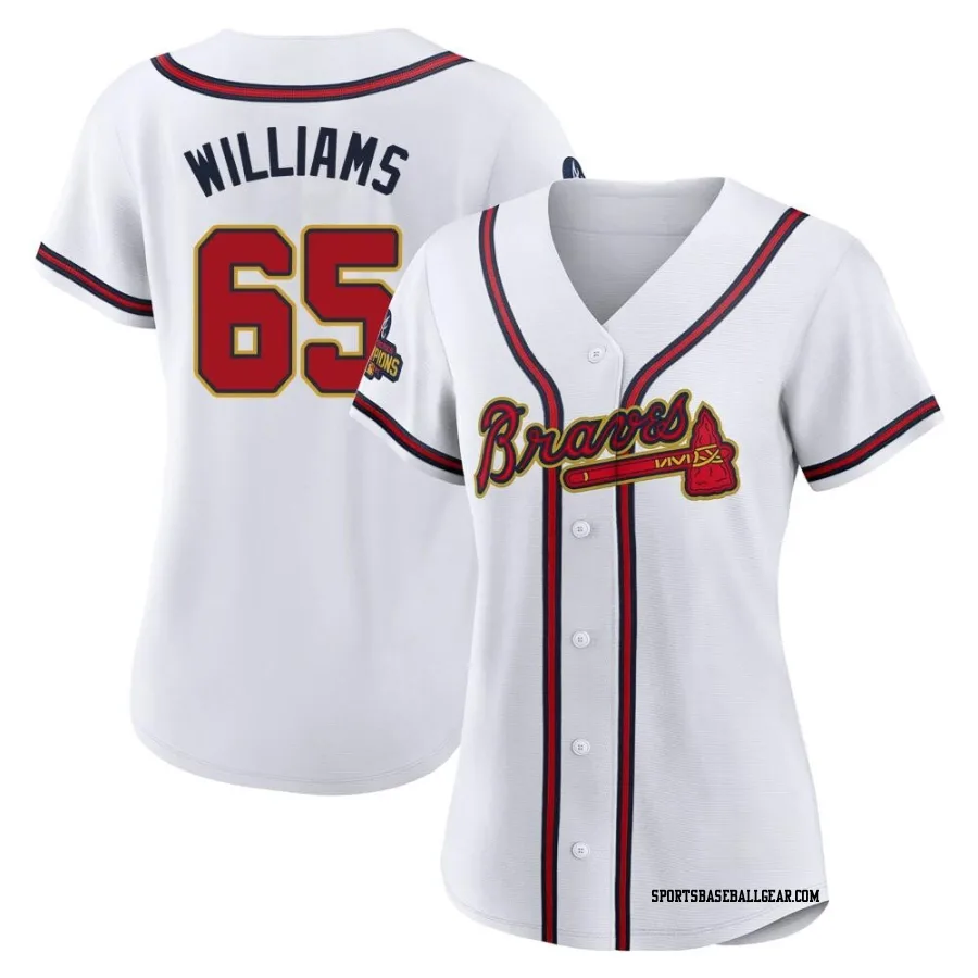 Luke Williams Women's Atlanta Braves Gold Authentic White 2022 Program Jersey