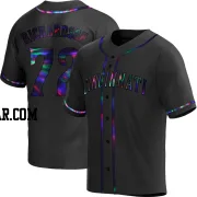 Lyon Richardson Men's Cincinnati Reds Black Holographic Replica Alternate Jersey