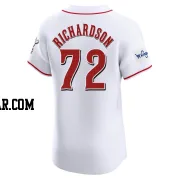 Lyon Richardson Men's Cincinnati Reds White Elite Home Patch Jersey