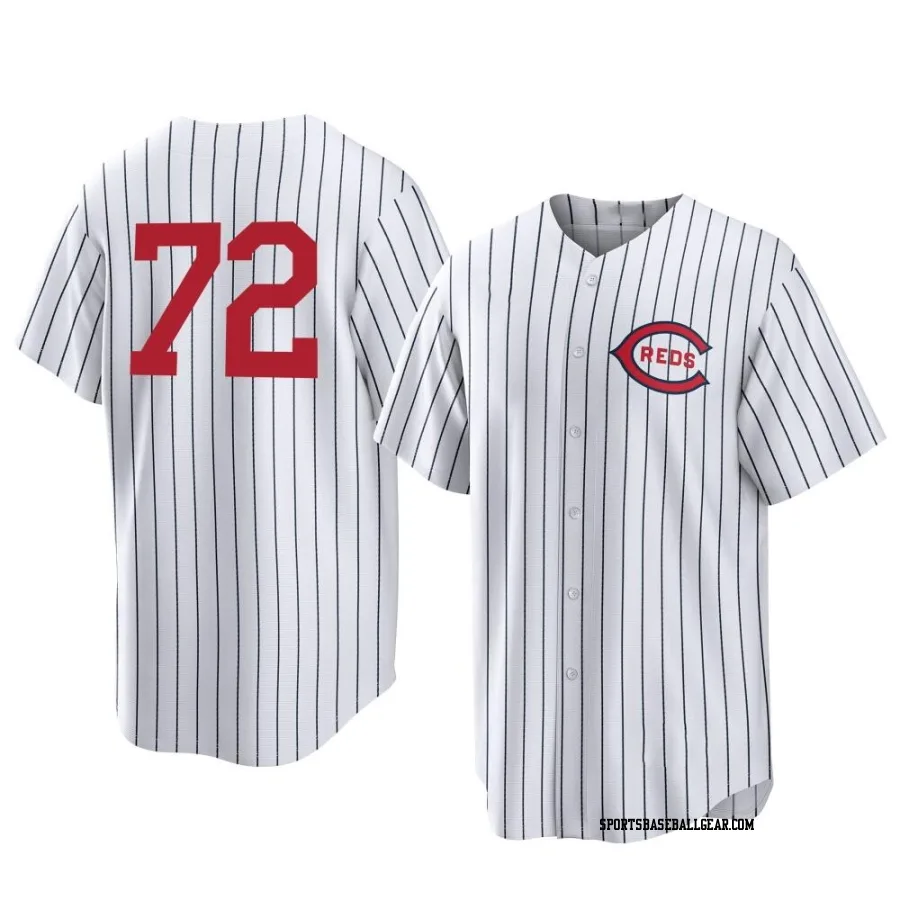 Lyon Richardson Youth Cincinnati Reds White Replica 2022 Field Of Dreams Jersey