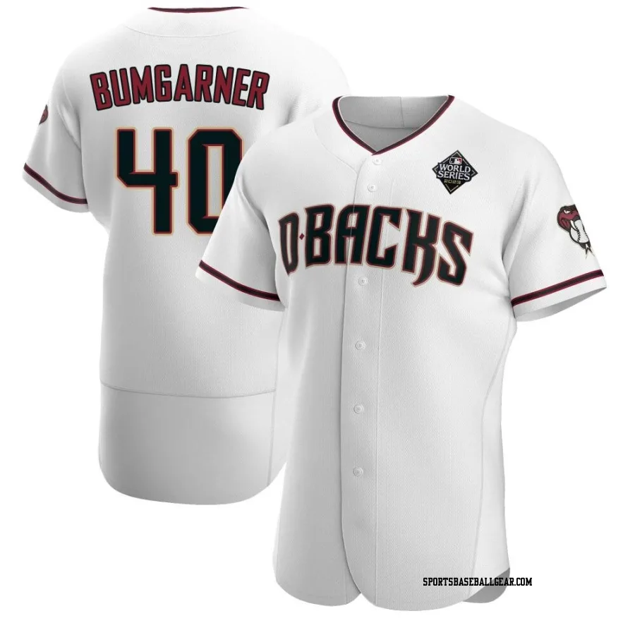 Madison Bumgarner Men's Arizona Diamondbacks White Authentic Crimson Home 2023 World Series Jersey