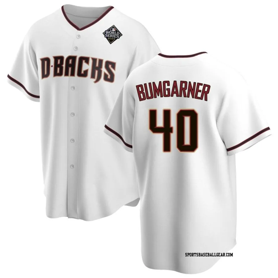 Madison Bumgarner Men's Arizona Diamondbacks White Replica Home 2023 World Series Jersey