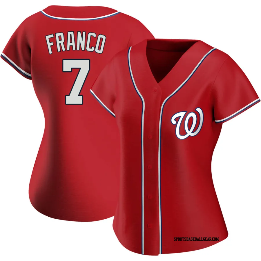 Maikel Franco Women's Washington Nationals Red Replica Alternate Jersey