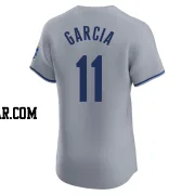 Maikel Garcia Men's Kansas City Royals Gray Elite Road Jersey