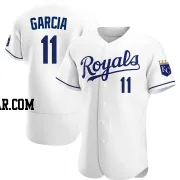 Maikel Garcia Men's Kansas City Royals White Authentic Home Jersey