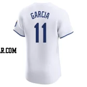 Maikel Garcia Men's Kansas City Royals White Elite Home Jersey