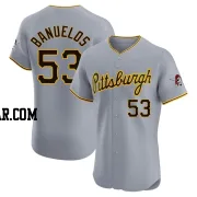 Manny Banuelos Men's Pittsburgh Pirates Gray Elite Road Jersey