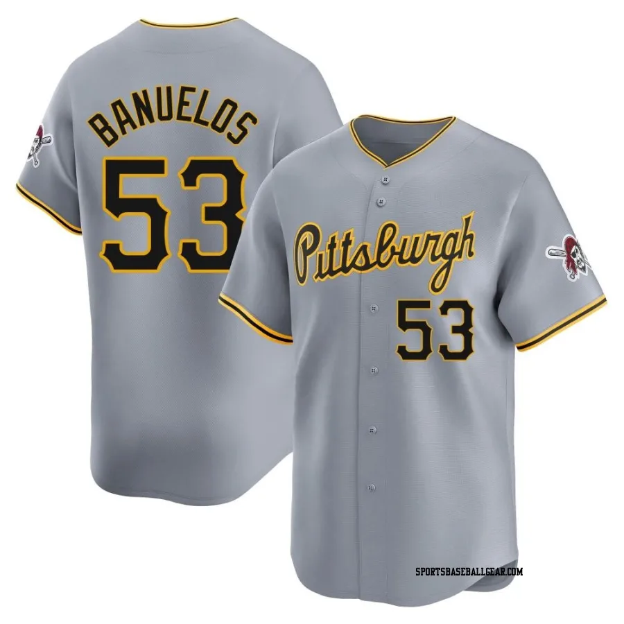 Manny Banuelos Youth Pittsburgh Pirates Gray Limited Away Jersey