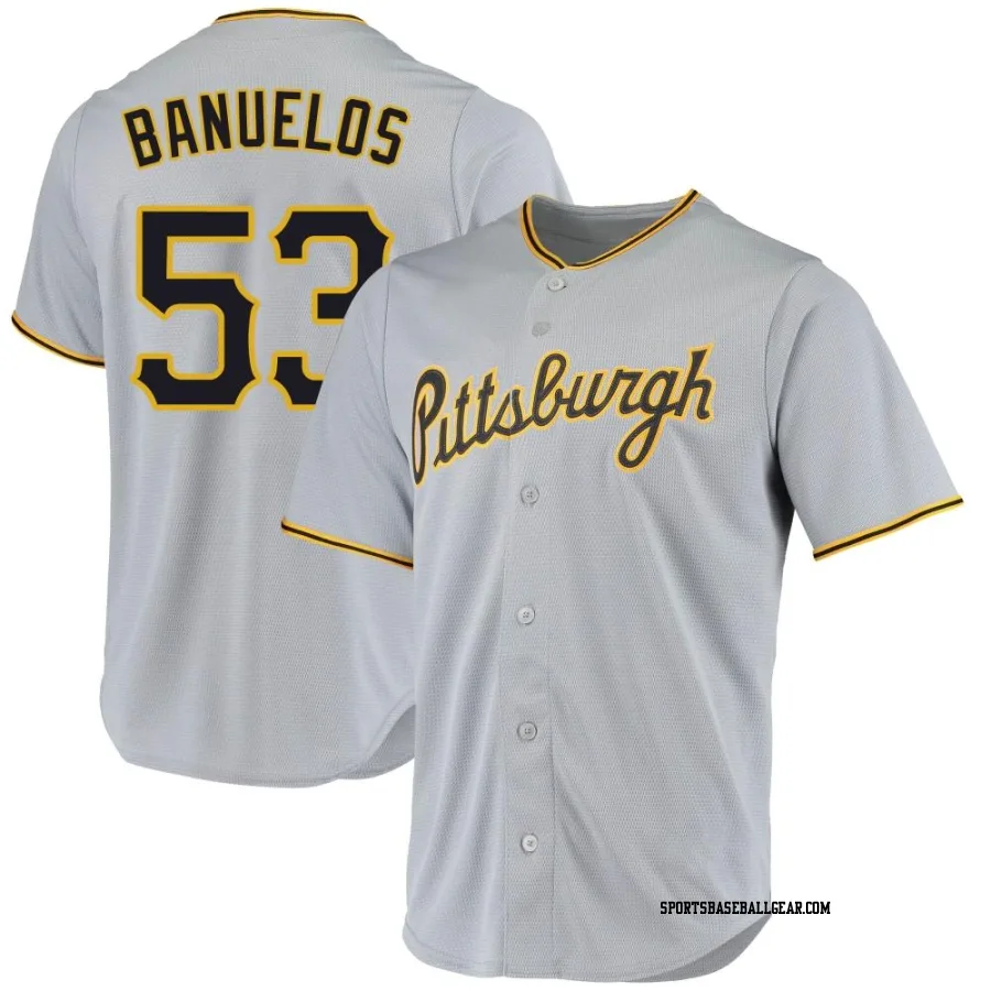 Manny Banuelos Youth Pittsburgh Pirates Gray Replica Road Jersey