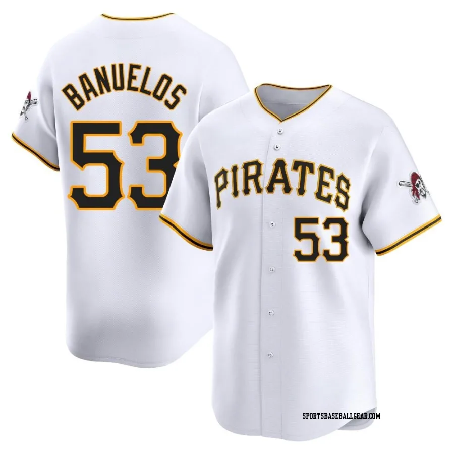 Manny Banuelos Youth Pittsburgh Pirates White Limited Home Jersey