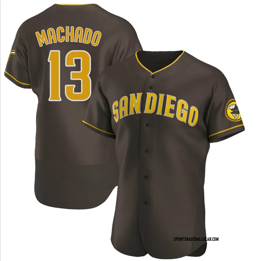 Manny Machado Men's San Diego Padres Brown Authentic Road Jersey