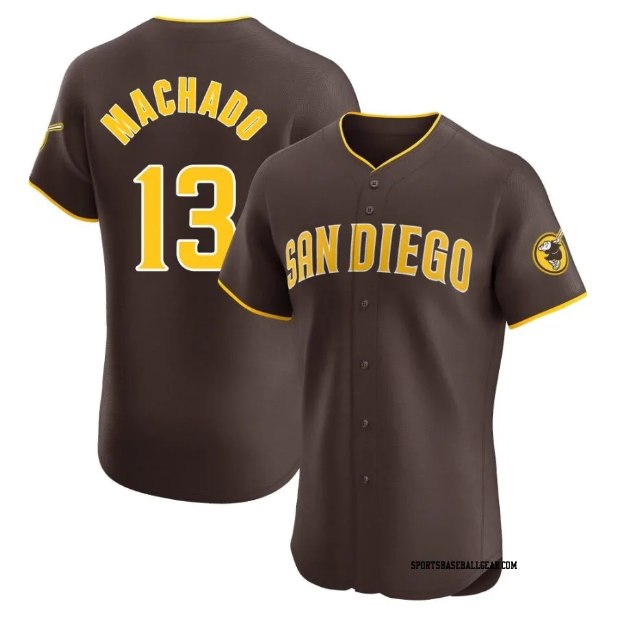 Manny Machado Men's San Diego Padres Brown Elite Road Vapor Premier Jersey