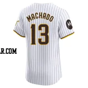 Manny Machado Men's San Diego Padres White Elite Home Patch Jersey