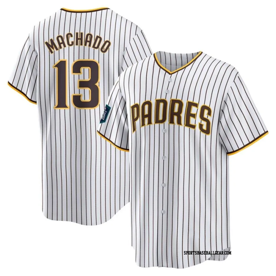 Manny Machado Men's San Diego Padres White Replica 2024 World Tour Seoul Series Home Jersey