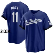 Manny Mota Men's Los Angeles Dodgers Royal Replica 2021 City Connect Jersey