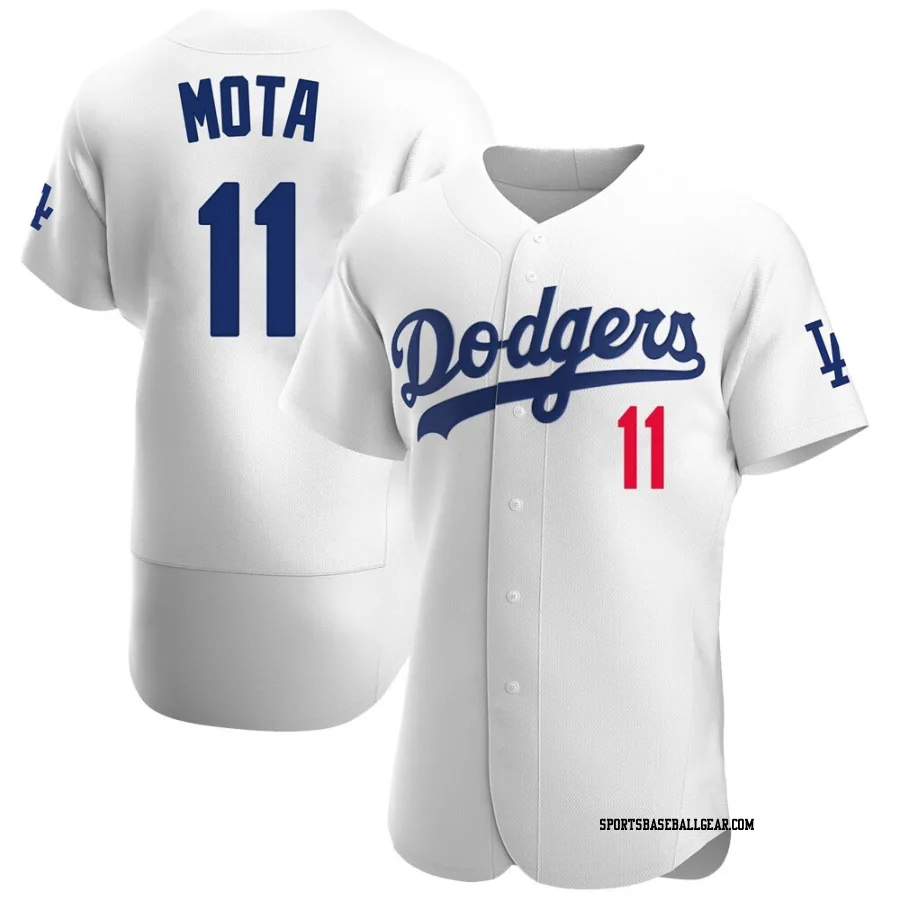 Manny Mota Men's Los Angeles Dodgers White Authentic Home Jersey