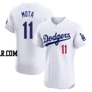 Manny Mota Men's Los Angeles Dodgers White Elite Home Jersey