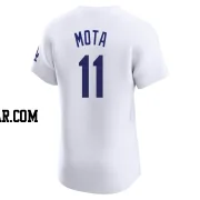 Manny Mota Men's Los Angeles Dodgers White Elite Home Jersey