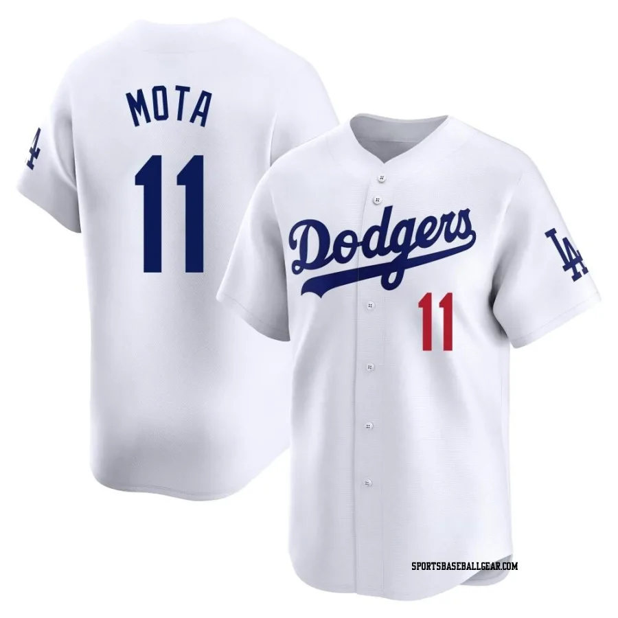 Manny Mota Men's Los Angeles Dodgers White Limited Home Jersey