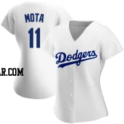 Manny Mota Women's Los Angeles Dodgers White Replica Home Jersey