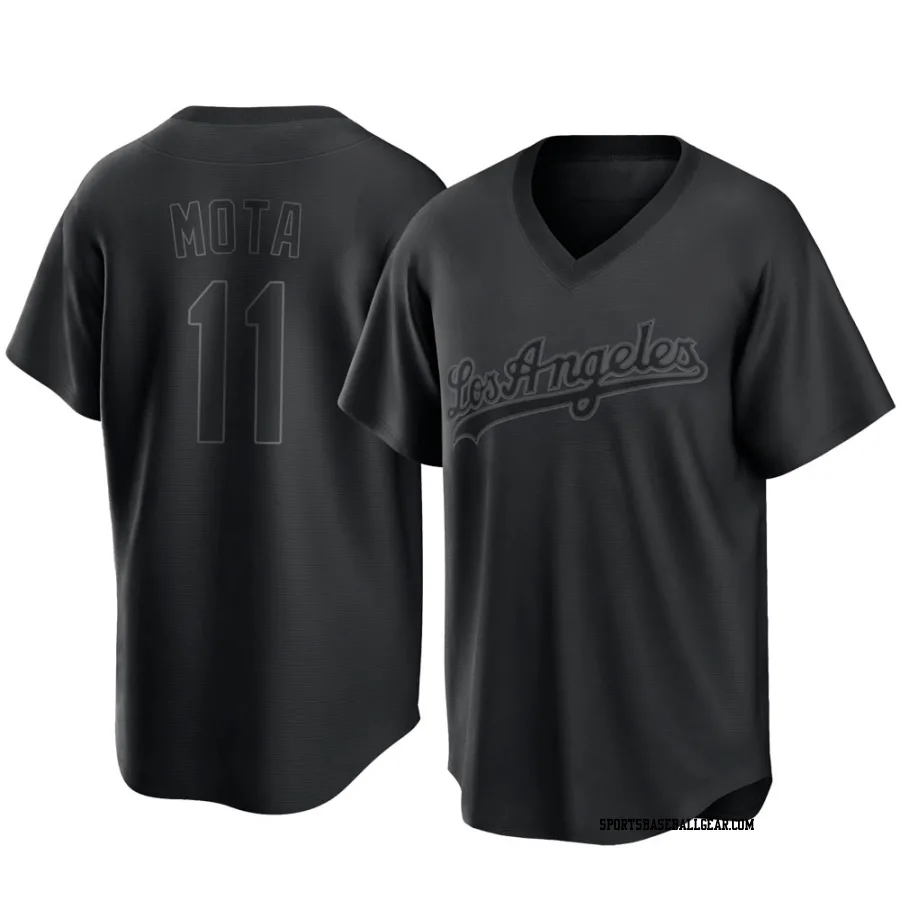 Manny Mota Youth Los Angeles Dodgers Black Replica Pitch Fashion Jersey