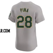 Manny Pina Men's Oakland Athletics Gray Elite Road Jersey