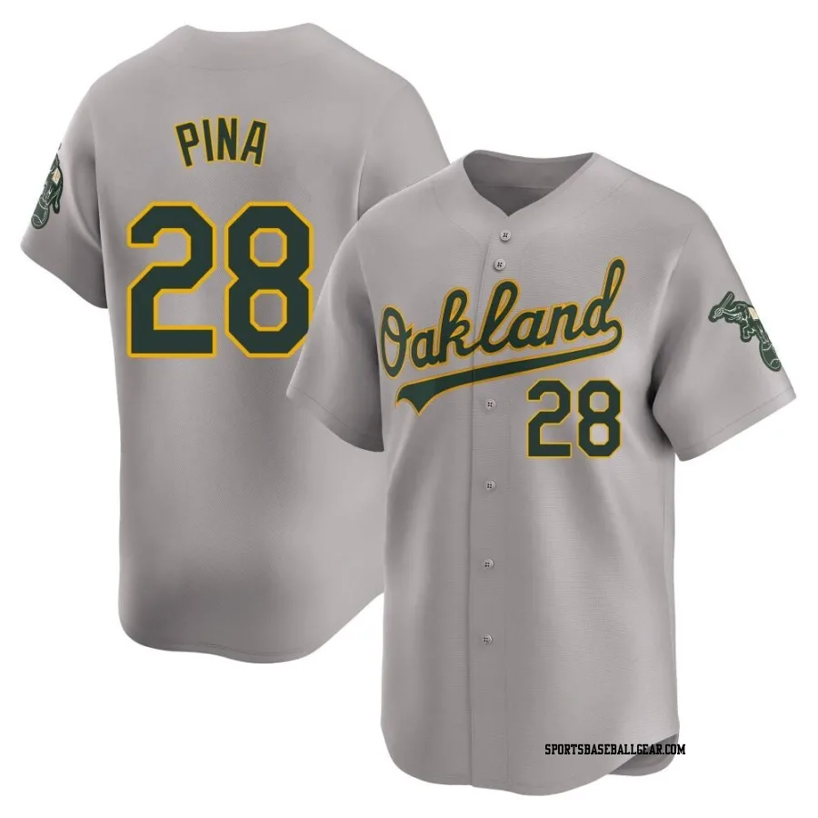 Manny Pina Men's Oakland Athletics Gray Limited Away Jersey