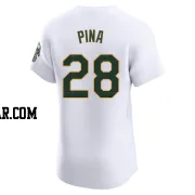 Manny Pina Men's Oakland Athletics White Elite Home Jersey