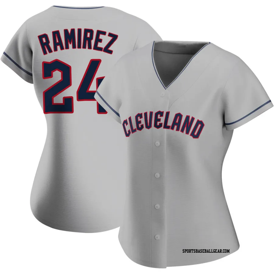 Manny Ramirez Women's Cleveland Guardians Gray Replica Road Jersey