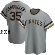 Manny Sanguillen Men's Pittsburgh Pirates Gray Replica Road Cooperstown Collection Jersey