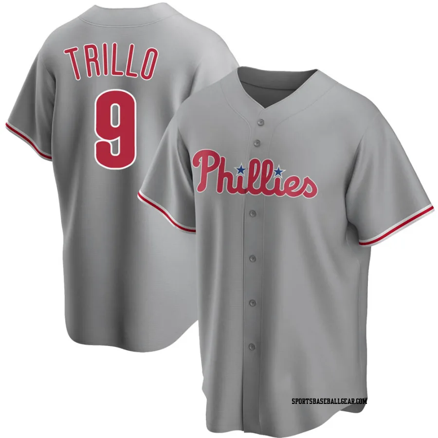 Manny Trillo Men's Philadelphia Phillies Gray Replica Road Jersey