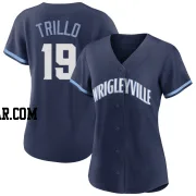 Manny Trillo Women's Chicago Cubs Navy Authentic 2021 City Connect Jersey