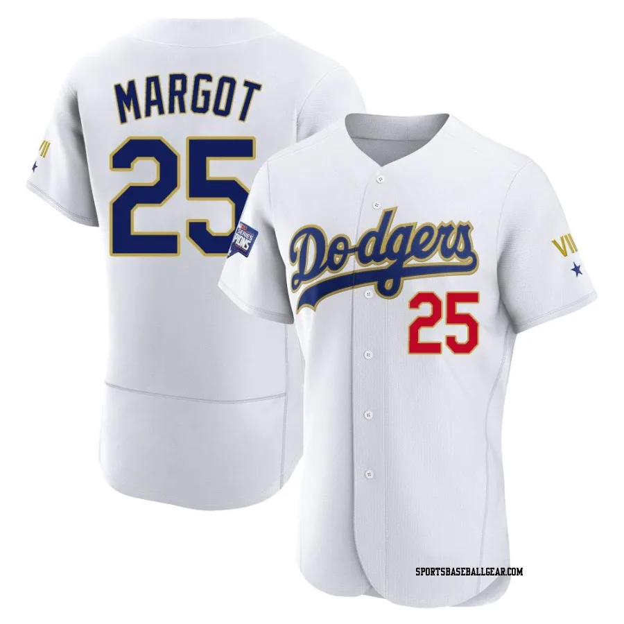 Manuel Margot Men's Los Angeles Dodgers White/Gold Authentic 2021 Gold Program Player Jersey