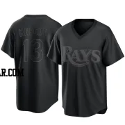 Manuel Margot Men's Tampa Bay Rays Black Replica Pitch Fashion Jersey