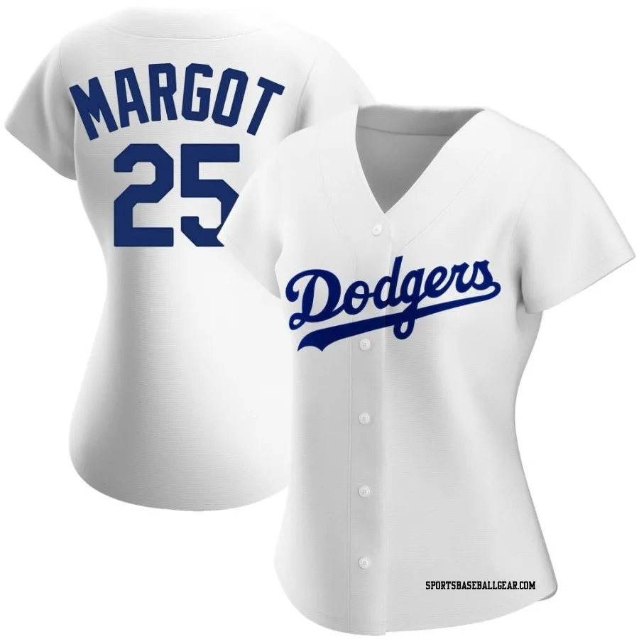 Manuel Margot Women's Los Angeles Dodgers White Authentic Home Jersey