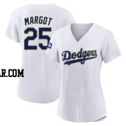 Manuel Margot Women's Los Angeles Dodgers White/Gold Authentic 2021 Gold Program Player Jersey