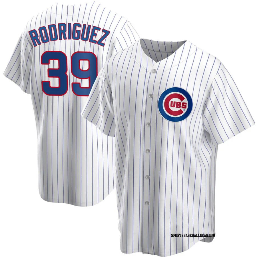 Manuel Rodriguez Men's Chicago Cubs White Replica Home Jersey