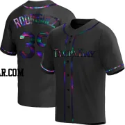 Manuel Rodriguez Men's Tampa Bay Rays Black Holographic Replica Alternate Jersey