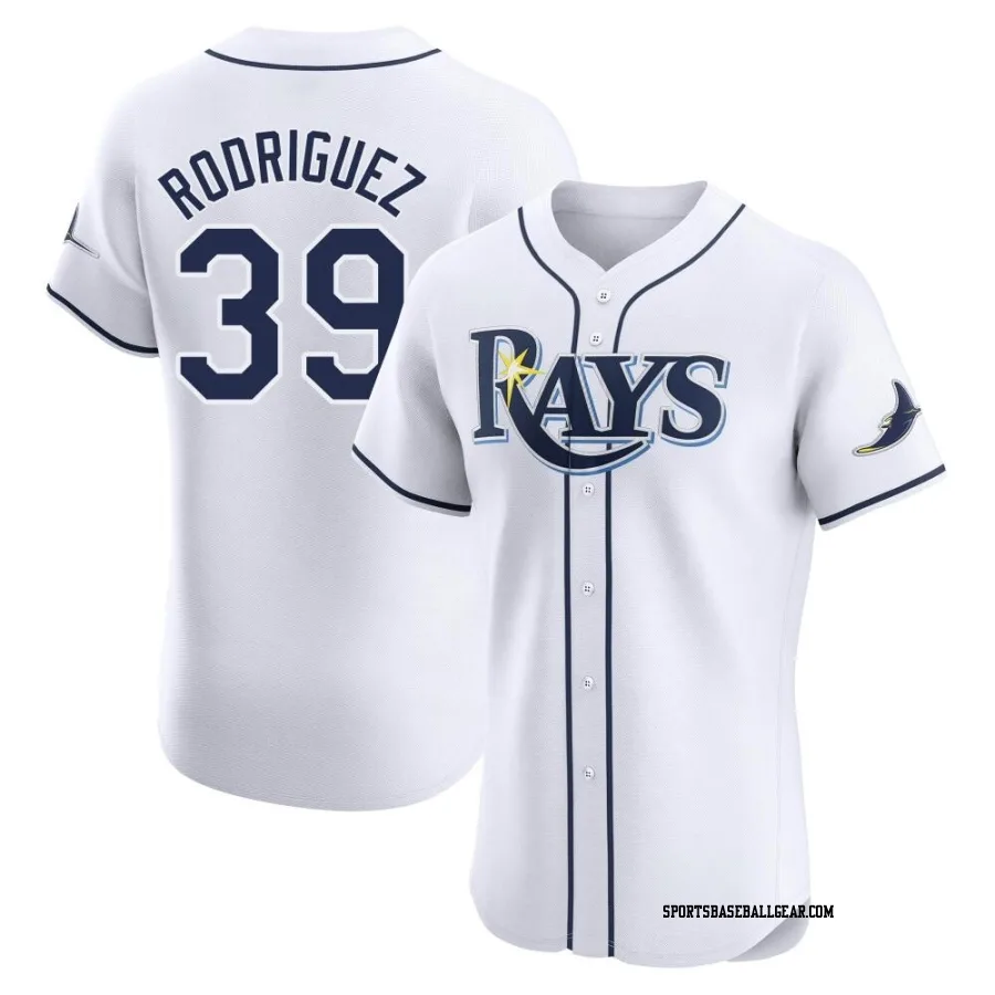 Manuel Rodriguez Men's Tampa Bay Rays White Elite Home Jersey