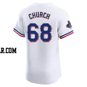 Marc Church Men's Texas Rangers Gold Elite White 2024 Collection Jersey