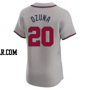 Marcell Ozuna Men's Atlanta Braves Gray Elite Road Jersey